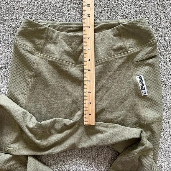 Gymshark Leggings True Texture Washed Khaki High Size Small - Picture 7 of 8